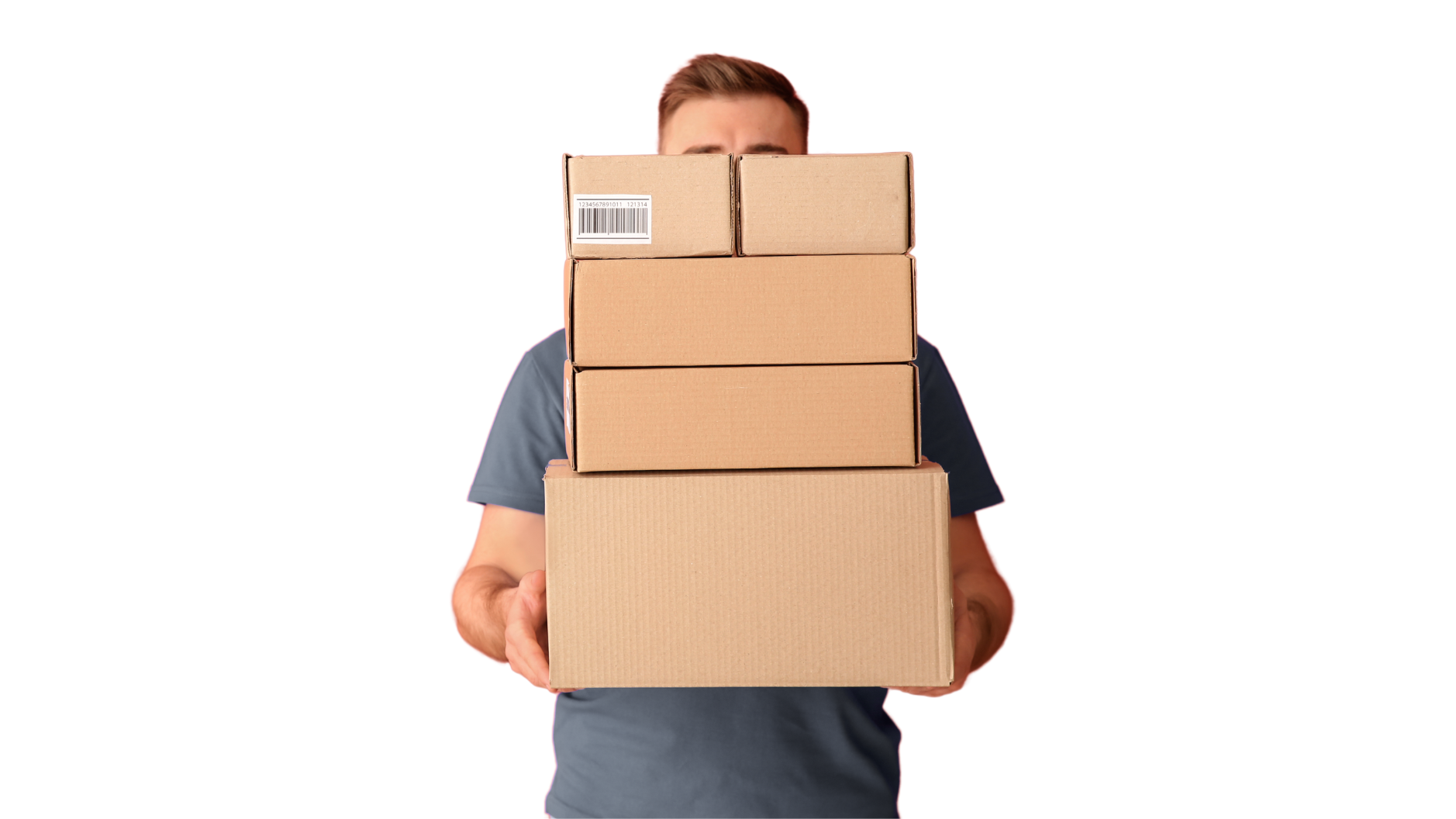 Person holding boxes